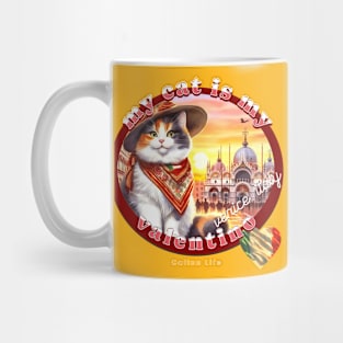 My Italian Valentine Cat Calico Life 3BC Mug